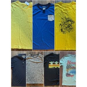 Lot Of 7 Boys Shirts L  XL XXL 12/14/16 Gap Old Navy Cat & Jack Volcom